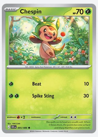 Chespin — catalogusbeeld