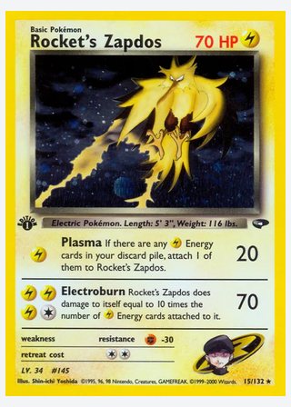Rocket's Zapdos — catalogusbeeld
