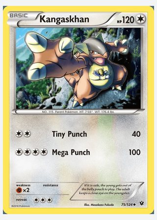 Kangaskhan — catalogusbeeld