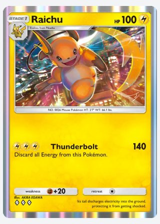 Raichu — catalogusbeeld