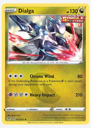 Dialga — catalogusbeeld