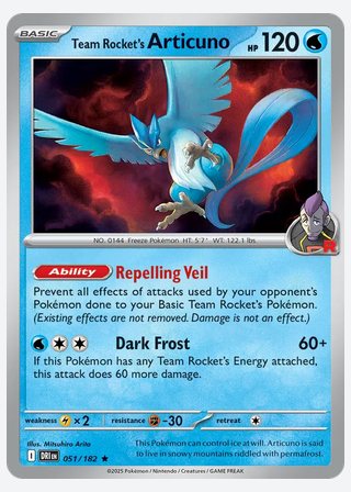 Team Rocket's Articuno — catalogusbeeld