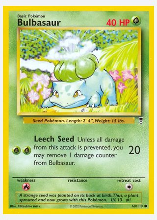 Bulbasaur — catalogusbeeld
