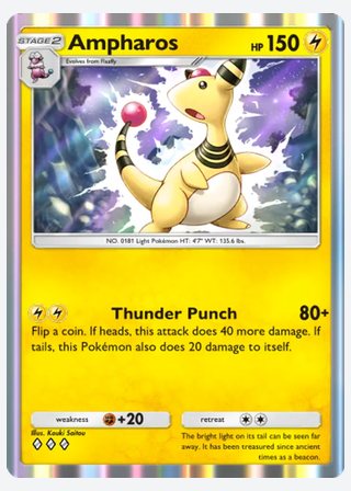 Ampharos — catalogusbeeld