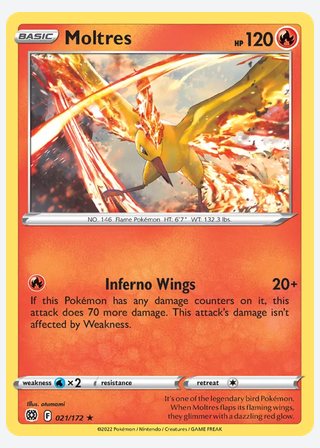 Moltres — catalogusbeeld