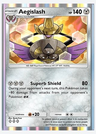 Aegislash — catalogusbeeld