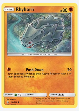 Rhyhorn — catalogusbeeld