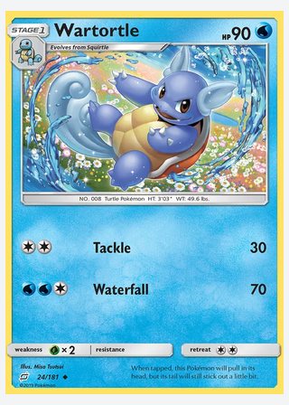 Wartortle — catalogusbeeld