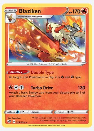 Blaziken — catalogusbeeld
