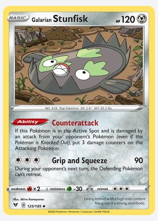 Galarian Stunfisk — catalogusbeeld