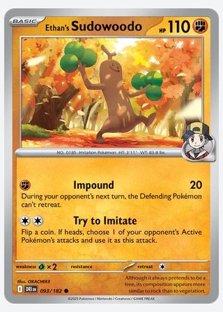 Ethan's Sudowoodo — catalogusbeeld