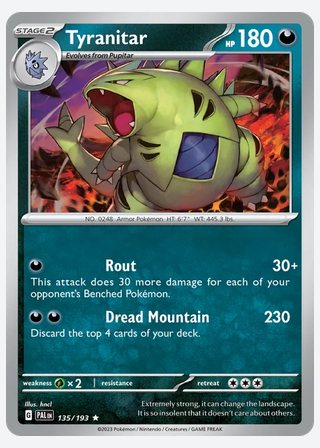 Tyranitar — catalogusbeeld