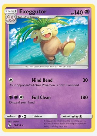 Exeggutor — catalogusbeeld