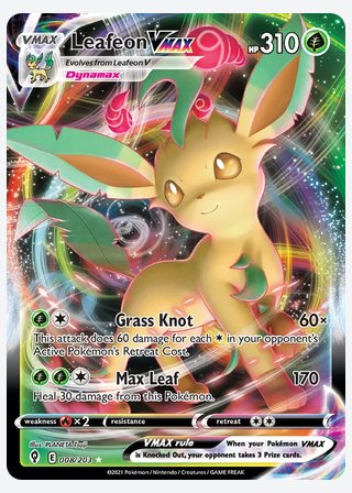 Leafeon VMAX — catalogusbeeld