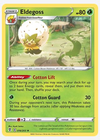 Eldegoss — catalogusbeeld