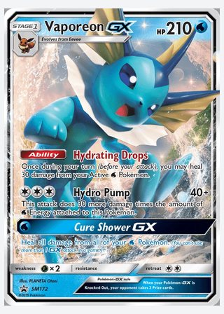 Vaporeon GX — catalogusbeeld