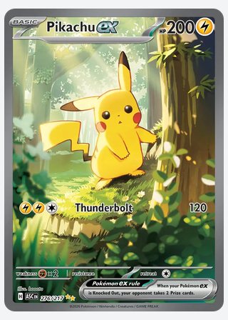 Pikachu ex — catalogusbeeld