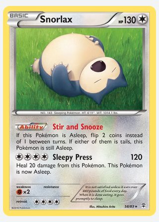 Snorlax — catalogusbeeld
