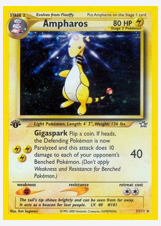 Ampharos — catalogusbeeld
