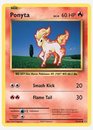 Ponyta — catalogusbeeld