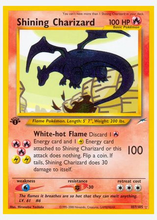 Shining Charizard — catalogusbeeld