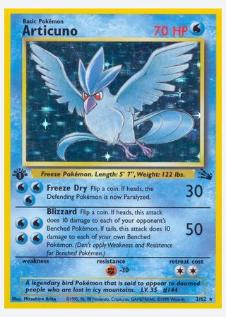 Articuno — catalogusbeeld