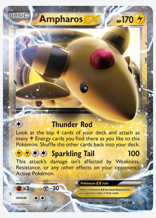Ampharos EX — catalogusbeeld