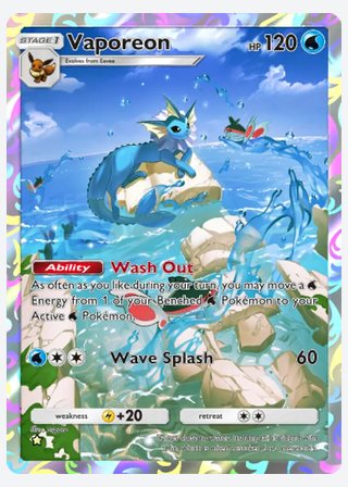 Vaporeon — catalogusbeeld