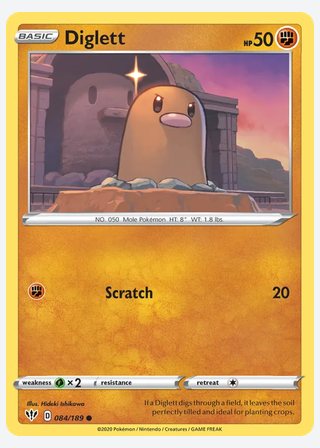Diglett — catalogusbeeld