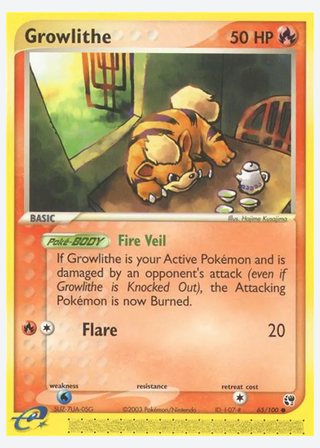 Growlithe — catalogusbeeld