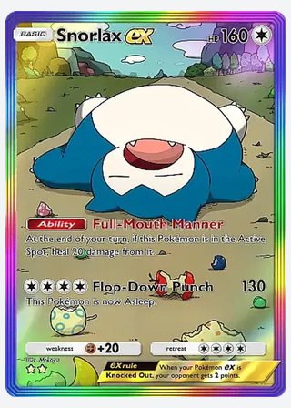 Snorlax ex — catalogusbeeld