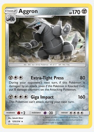 Aggron — catalogusbeeld