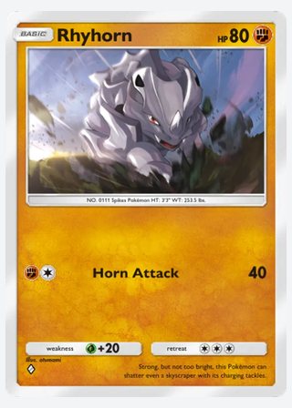 Rhyhorn — catalogusbeeld