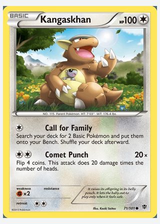 Kangaskhan — catalogusbeeld