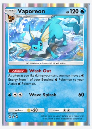 Vaporeon — catalogusbeeld
