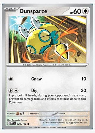 Dunsparce — catalogusbeeld