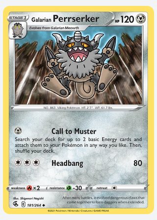 Galarian Perrserker — catalogusbeeld