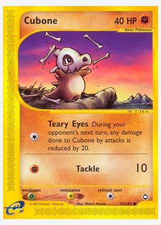 Cubone — catalogusbeeld