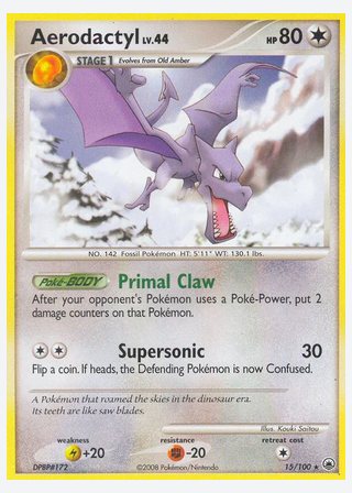 Aerodactyl — catalogusbeeld