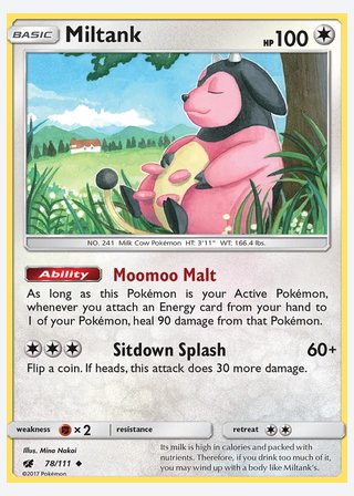 Miltank — catalogusbeeld