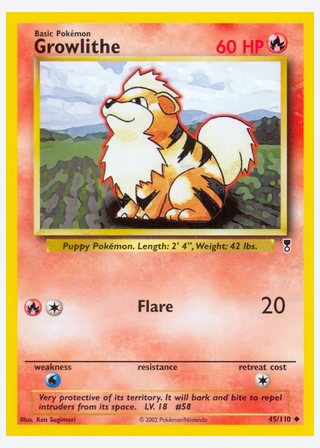 Growlithe — catalogusbeeld