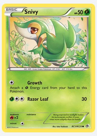 Snivy — catalogusbeeld