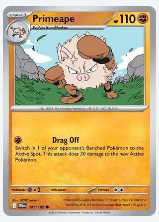 Primeape — catalogusbeeld