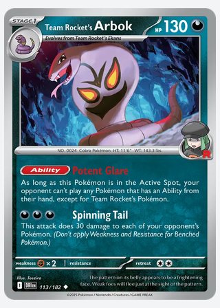 Team Rocket's Arbok — catalogusbeeld