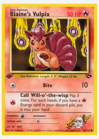 Blaine's Vulpix — catalogusbeeld