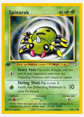 Spinarak — catalogusbeeld