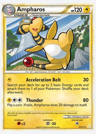 Ampharos — catalogusbeeld