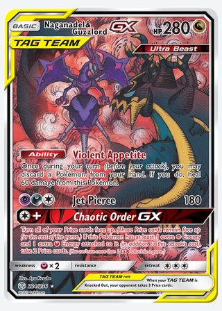 Naganadel & Guzzlord GX — catalogusbeeld