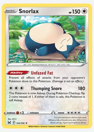 Snorlax — catalogusbeeld