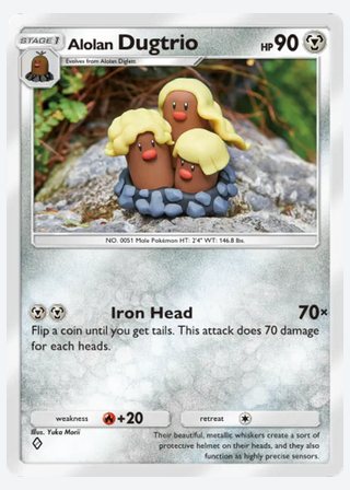 Alolan Dugtrio — catalogusbeeld
